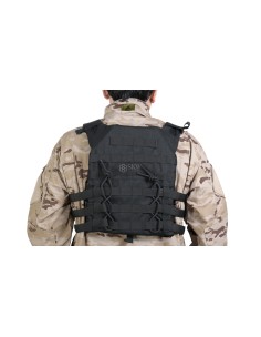 GILET PLATE CARRIER NOIR DELTA TACTICS V18 + 2 PLAQUES DE... 2