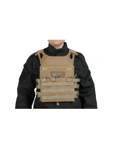DELTA TACTICS TAN V18 PLATE CARRIER + 2 PLASTIC DUMMY...