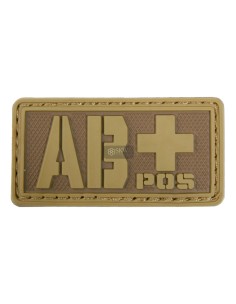 EMERSON PVC BLOOD TYPE VELCRO PATCH AB+ TAN