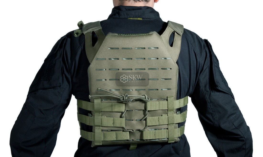 CHALECO PLATE CARRIER CORTE LASER OD V18 + 2...
