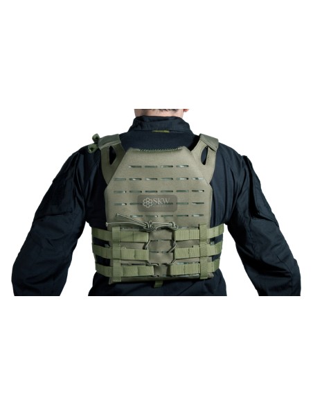 CHALECO PLATE CARRIER CORTE LASER OD V18 + 2 PLACAS DE PROTECCION DUMMY