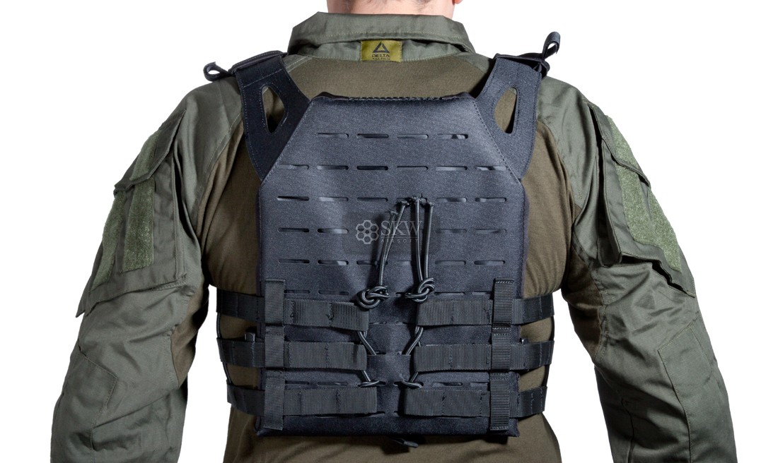 CHALECO PLATE CARRIER CORTE LASER NEGRO V18 + 2...
