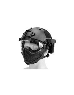 FAST HELEMET WITH MASK BLACK DELTA TACTICS
