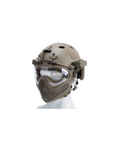 CASCO TIPO FAST Y MASCARA TAN DELTA TACTICS