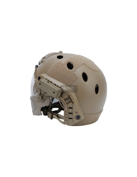 CASCO TIPO FAST Y MASCARA TAN DELTA TACTICS