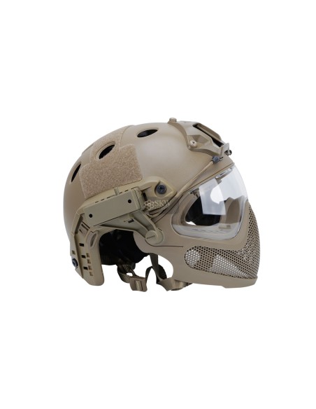 CASCO TIPO FAST Y MASCARA TAN DELTA TACTICS