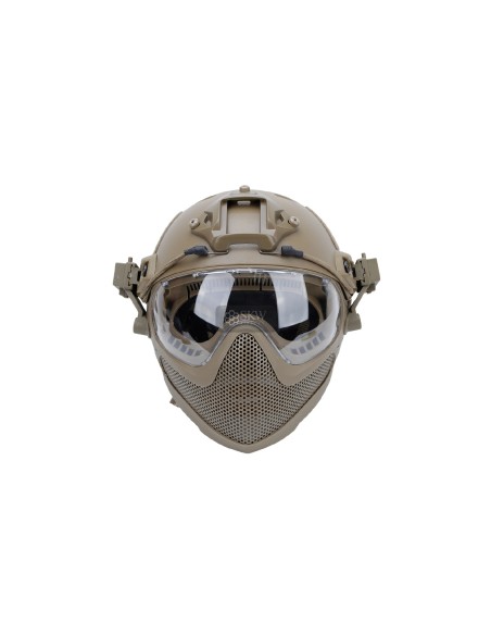 CASCO TIPO FAST Y MASCARA TAN DELTA TACTICS