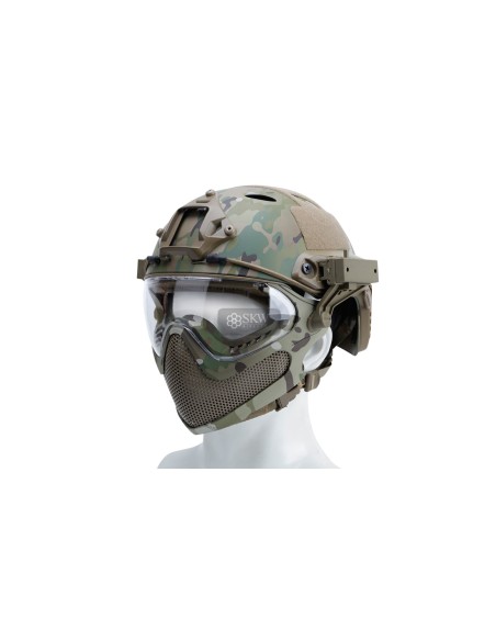 CASCO TIPO FAST Y MASCARA MTC DELTA TACTICS