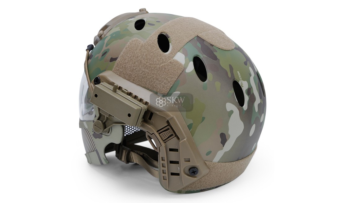 CASCO TIPO FAST Y MASCARA MTC DELTA TACTICS