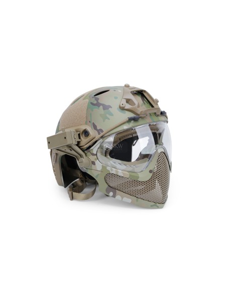CASCO TIPO FAST Y MASCARA MTC DELTA TACTICS
