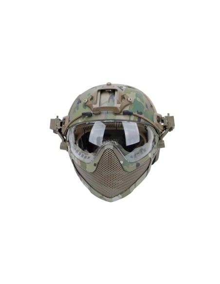 CASCO TIPO FAST Y MASCARA MTC DELTA TACTICS