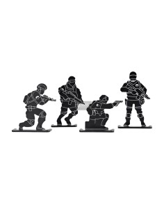 DIANAS METÁLICAS SOLDADO PACK 4 UNIDADES DELTA TACTICS