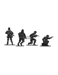 DIANAS METÁLICAS SOLDADO PACK 4 UNIDADES DELTA TACTICS 2