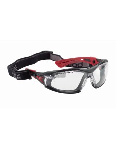 LUNETTES BOLLE RUSH+ PC TRANSPARENTES ROUGE