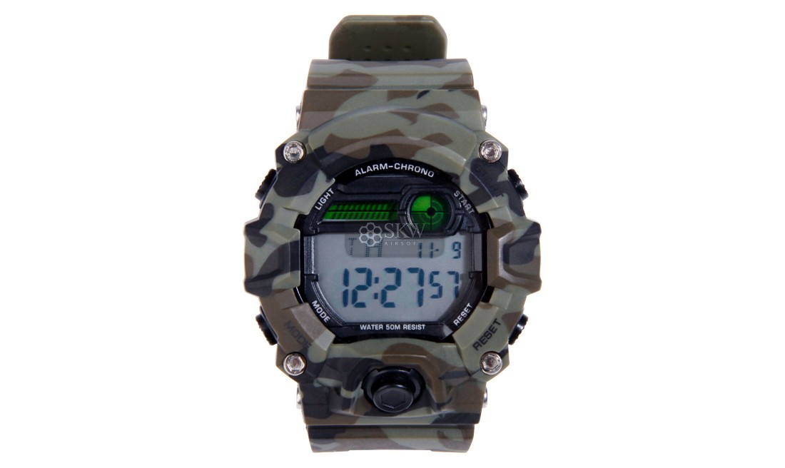 RELOJ TACTICO DIGITAL CAMUFLAJE DELTA TACTICS