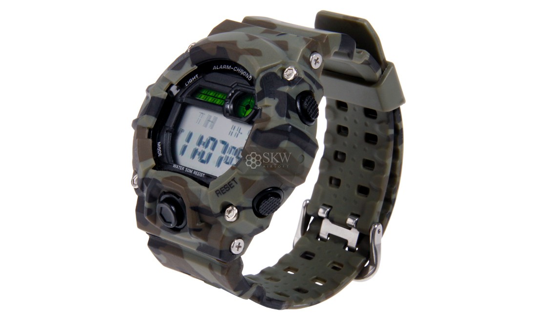 RELOJ TACTICO DIGITAL CAMUFLAJE DELTA TACTICS