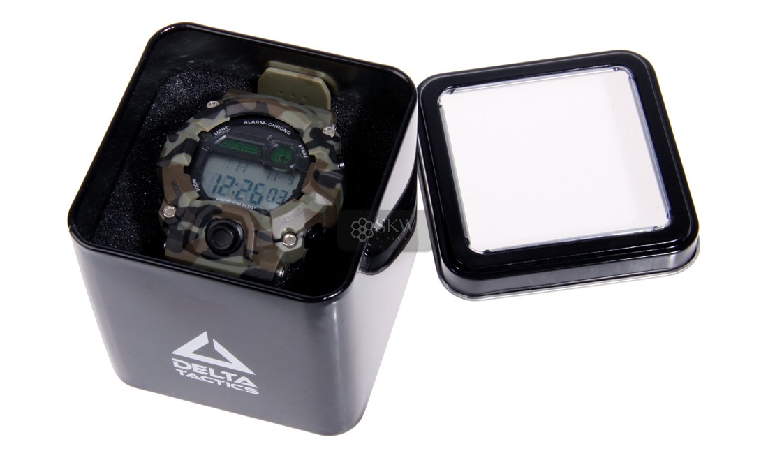 RELOJ TACTICO DIGITAL CAMUFLAJE DELTA TACTICS