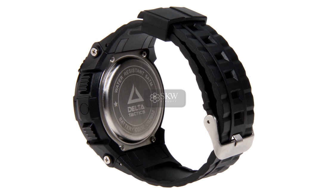 RELOJ TACTICO CON PODOMETRO NEGRO DELTA TACTICS