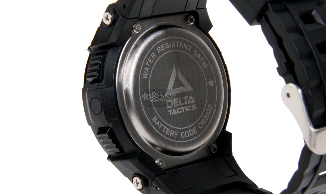RELOJ TACTICO CON PODOMETRO NEGRO DELTA TACTICS