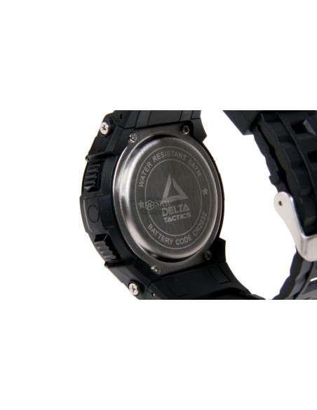 RELOJ TACTICO CON PODOMETRO NEGRO DELTA TACTICS