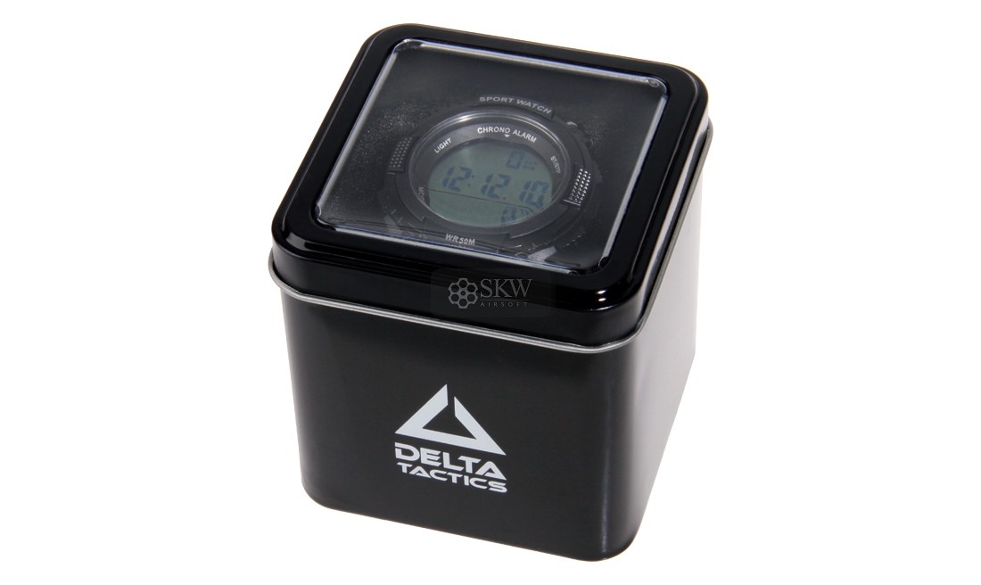 RELOJ TACTICO CON PODOMETRO NEGRO DELTA TACTICS