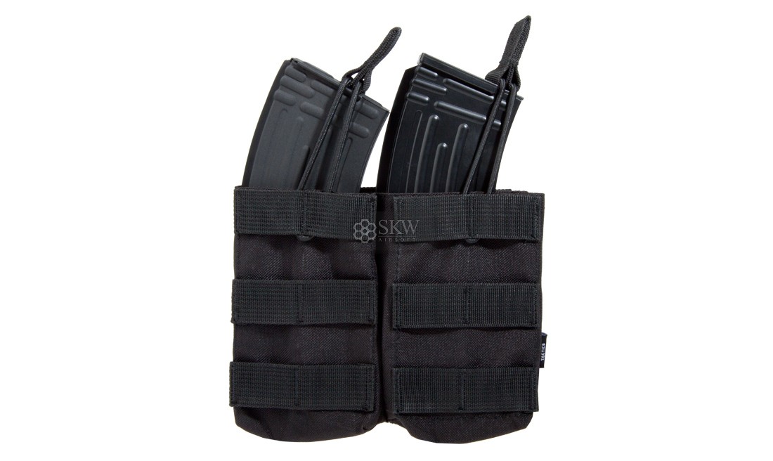 PORTACARGADOR DOBLE 36/AK/M14/SR25 NEGRO DELTA...