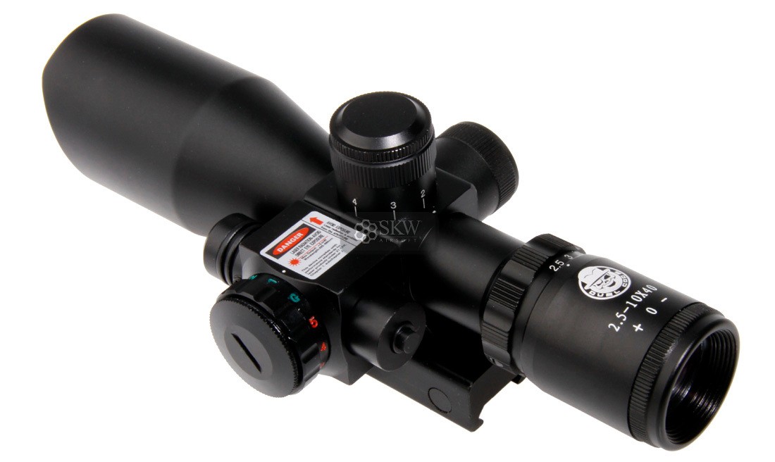 VISOR OG 2.5-10X40E & LASER ROJO DUEL CODE
