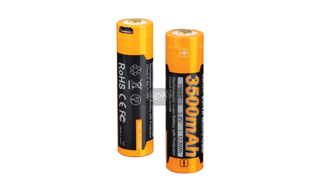 PILA RECARGABLE MINI USB 18650 3.6V 3500 MAH FENIX