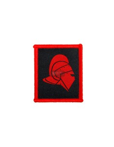 HELMET PATCH BLACK BACKGROUND 57X68 MM