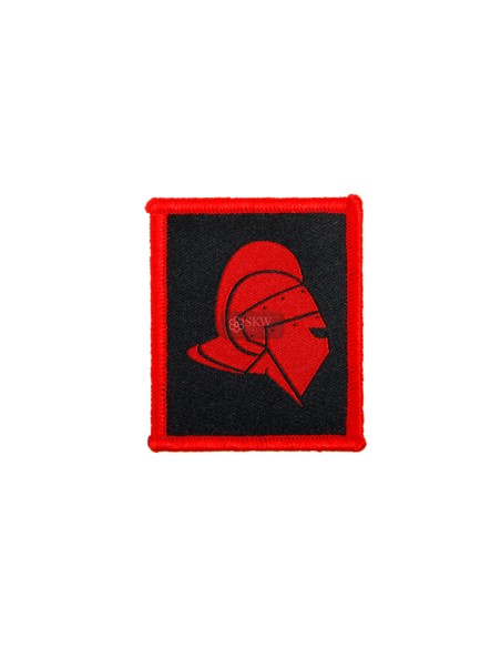 HELMET PATCH BLACK BACKGROUND 57X68 MM