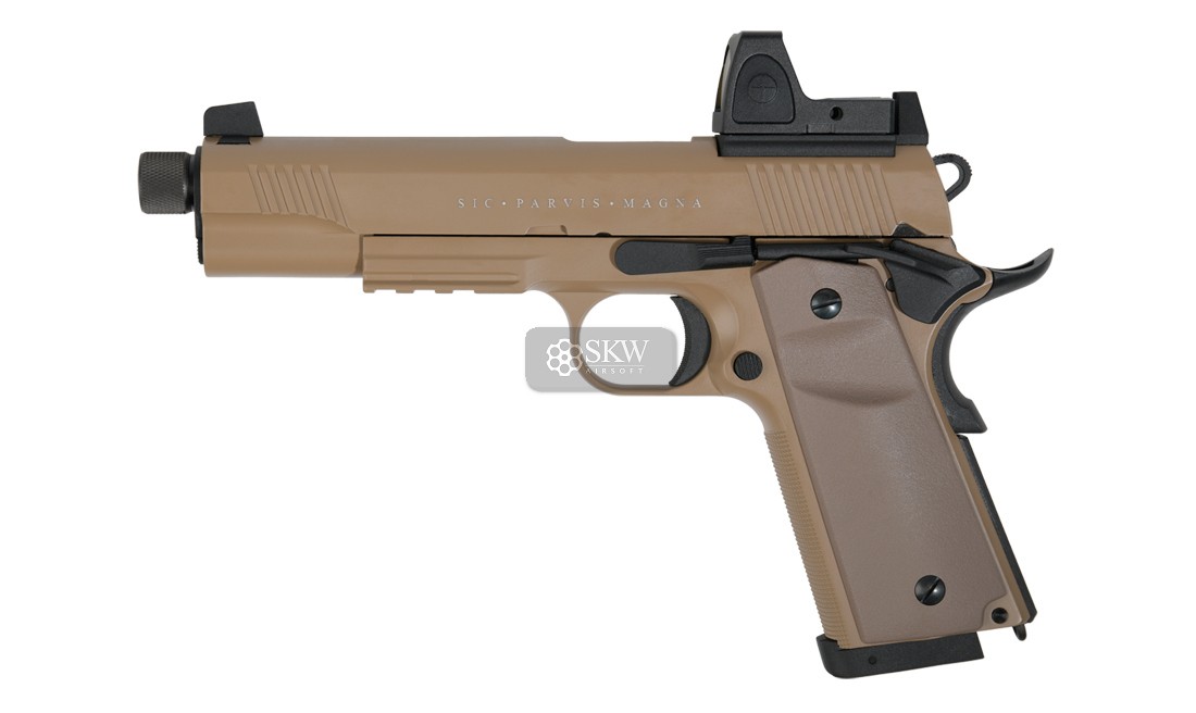 PISTOLA CO2 BLOW BACK RUDIS MAGNA VII TAN...