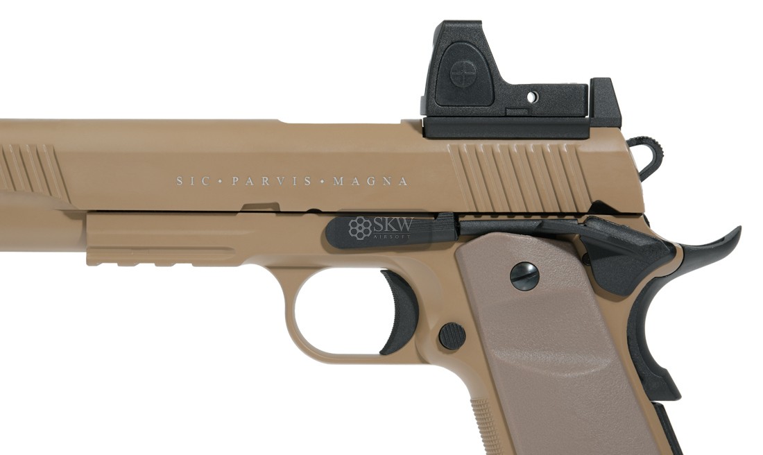 PISTOLA CO2 BLOW BACK RUDIS MAGNA VII TAN...