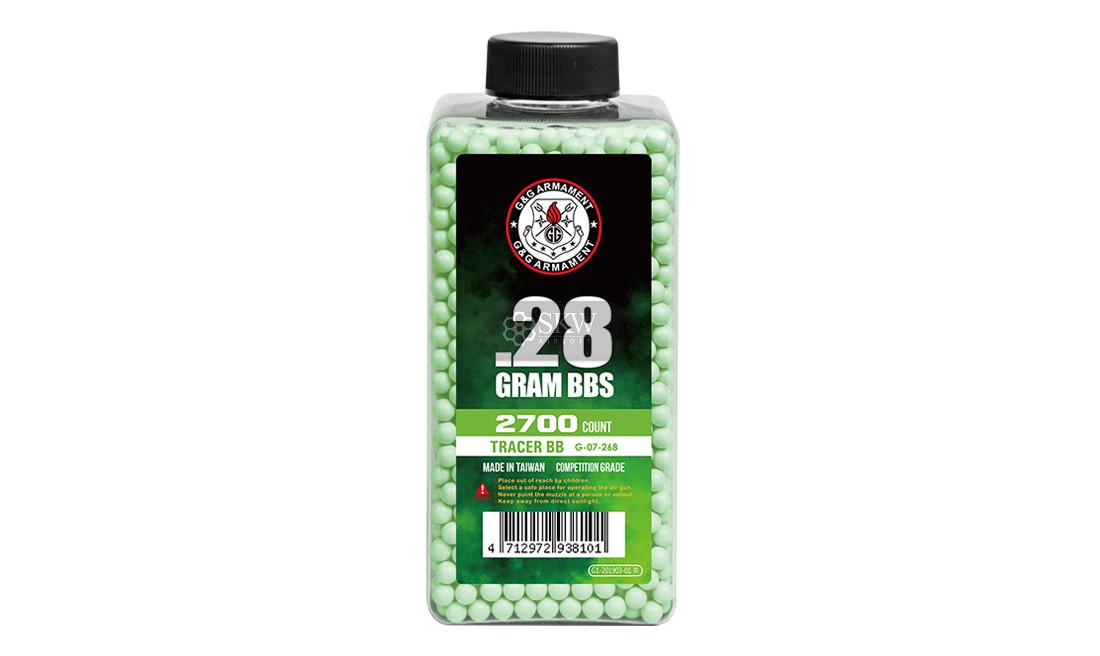 TRACER BB 0.28G 2700BB VERDE G&G (G-07-268)