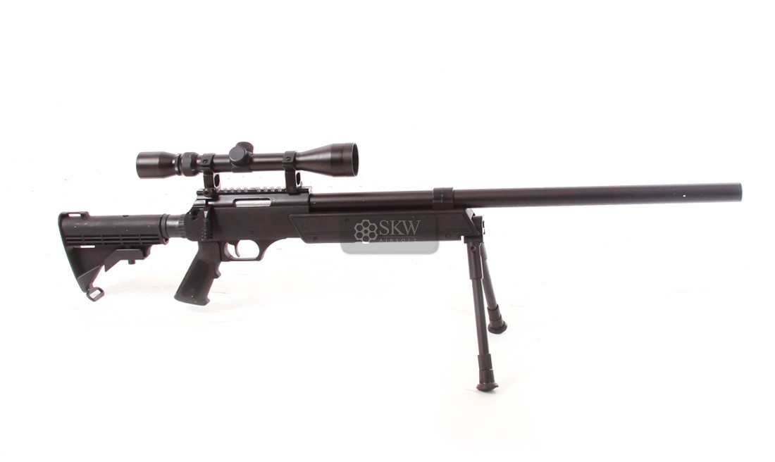 Rifle Cerrojo Muelle Mira Bipode Negro 500ftp...