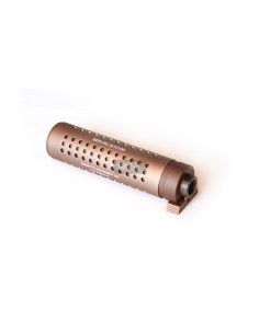SILENCIEUX COURT AVEC CACHE FLAME SANS VIS 150MM NOIR