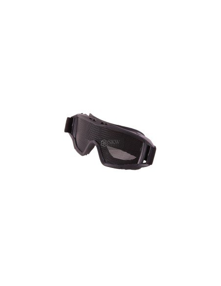 GAFAS DE PANTALLA CON MALLA DE ACERO NEGRAS
