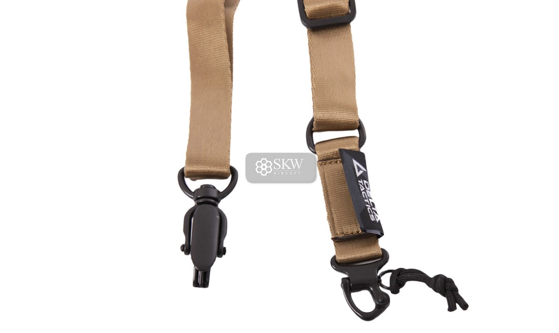 SANGLE TACTIQUE RÉGLABLE 2 POINTS COULEUR TAN...