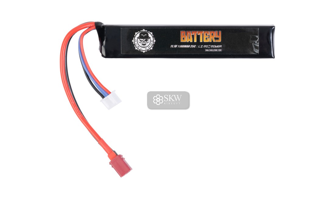 BATTERIE LIPO 11.1V 1100MAH 25C T-DEAN DUEL CODE