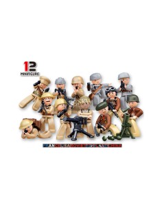WWII MINI FIGURINES 12 UNITÉS DISPLAY 60 UNITÉS
