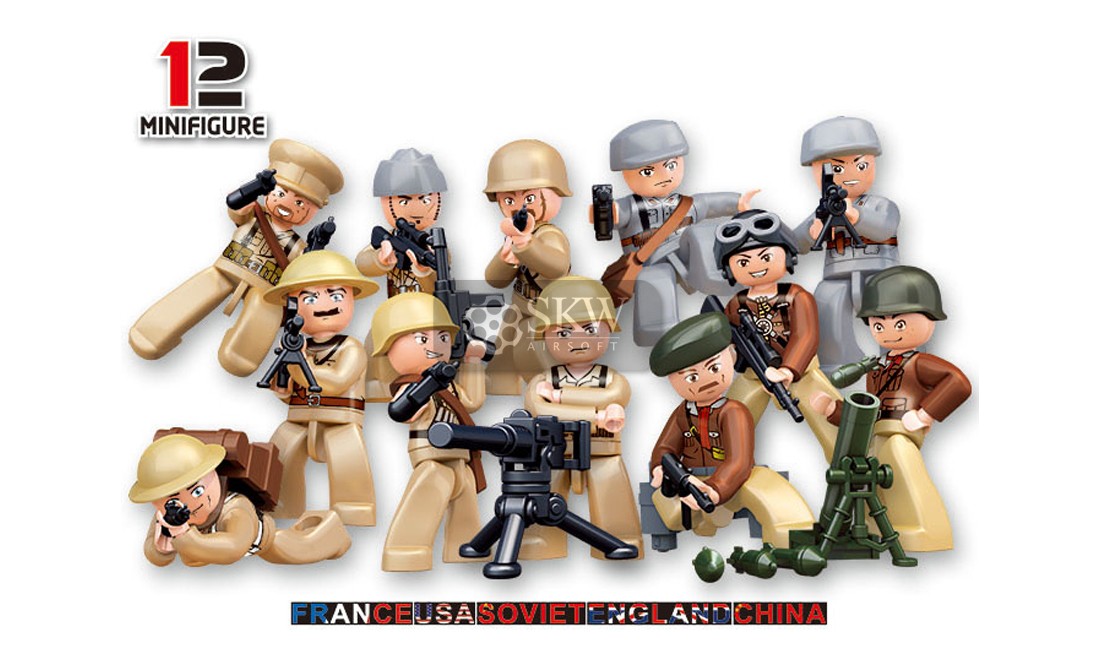 WWII MINIFIGURAS 12 UDS DISPLAY 60 UDS