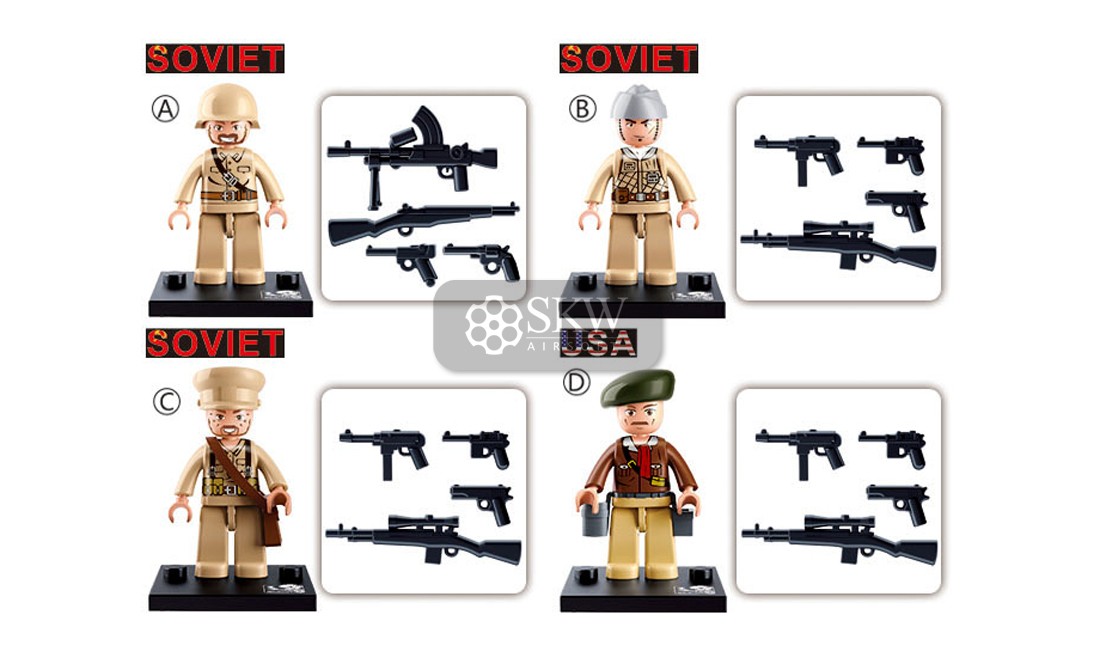 WWII MINIFIGURAS 12 UDS DISPLAY 60 UDS