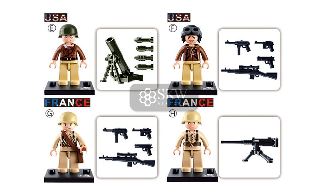 WWII MINIFIGURAS 12 UDS DISPLAY 60 UDS