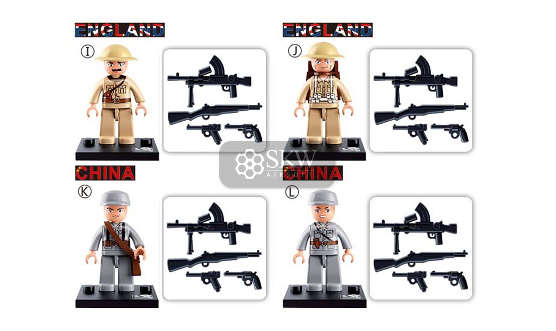 WWII MINIFIGURAS 12 UDS DISPLAY 60 UDS