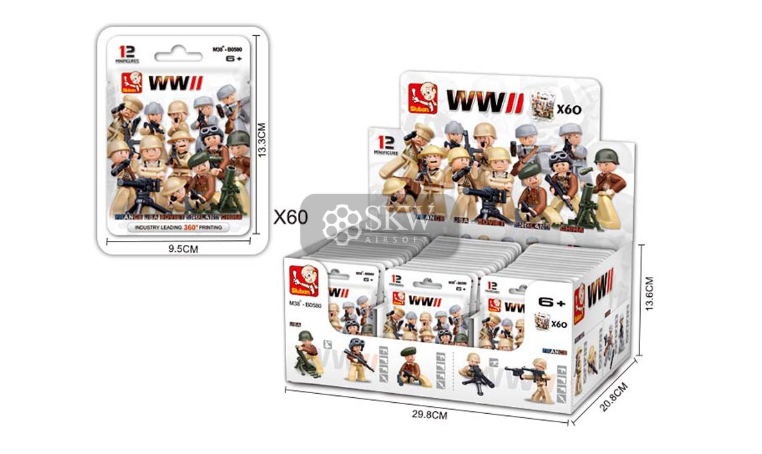 WWII MINIFIGURAS 12 UDS DISPLAY 60 UDS