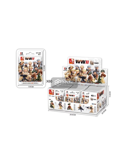WWII MINIFIGURAS 12 UDS DISPLAY 60 UDS