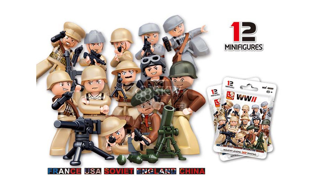 WWII MINIFIGURAS 12 UDS DISPLAY 60 UDS