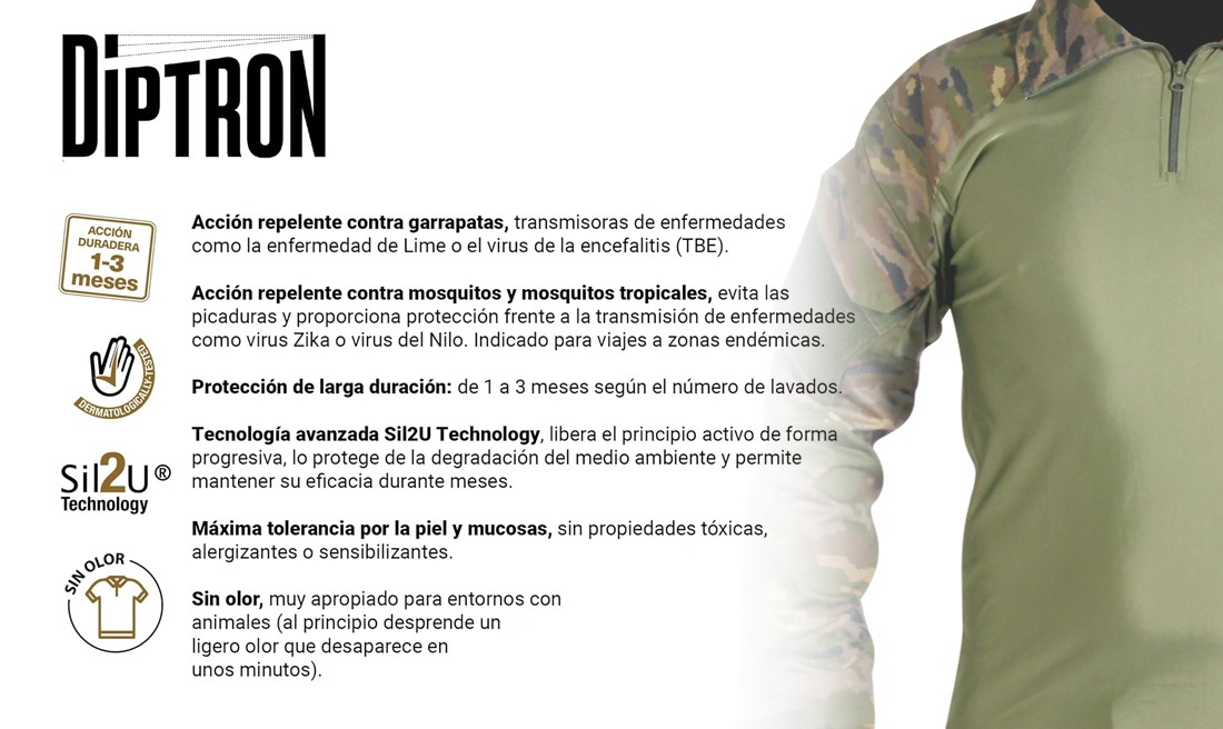REPELENTE DE INSECTOS TEXTIL DIPTRÓN (CAJA 12...