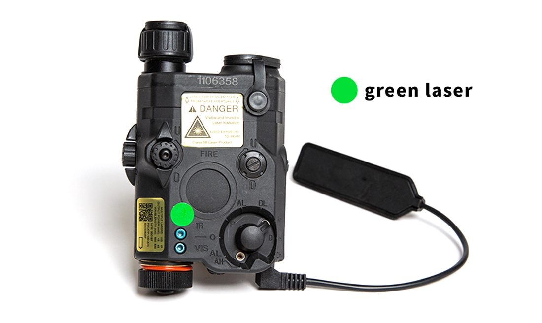 AN/PEQ-15 LED+LASER VERDE NEGRO