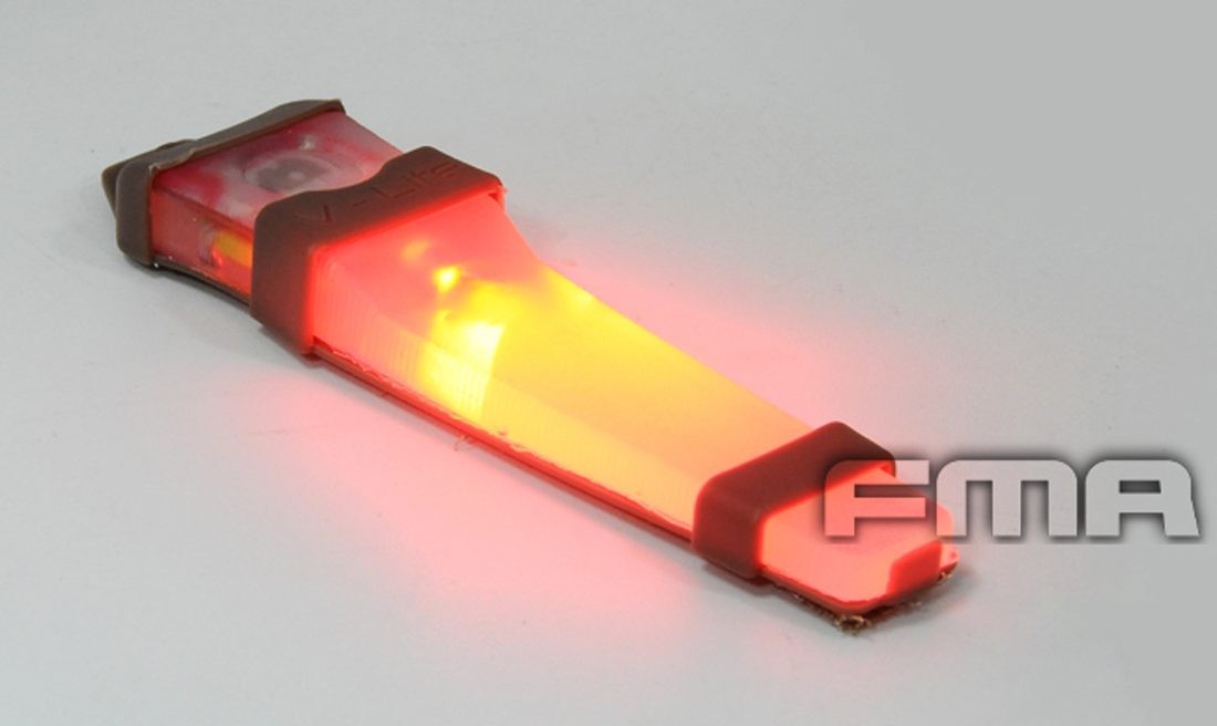 LUZ TACTICA ESTILO V-LITE ROJA BASE DARK EARTH