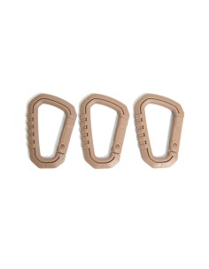 MOLLE PVC CARABINER FMA DARK EARTH 3PCS